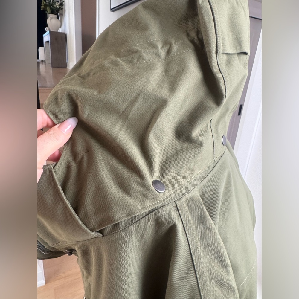 Patagonia Olive Green Waterproof Parka Jacket Size L/XL - Picture 10 of 12
